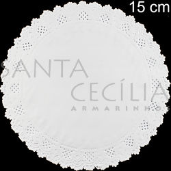 Toalha Rendada de Papel Branca 15 cm - Mod. 150 - 100 unidades