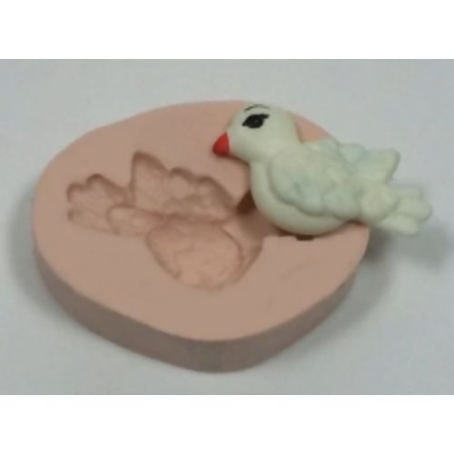 Molde de Silicone - Pássaro de lado Ref. 018
