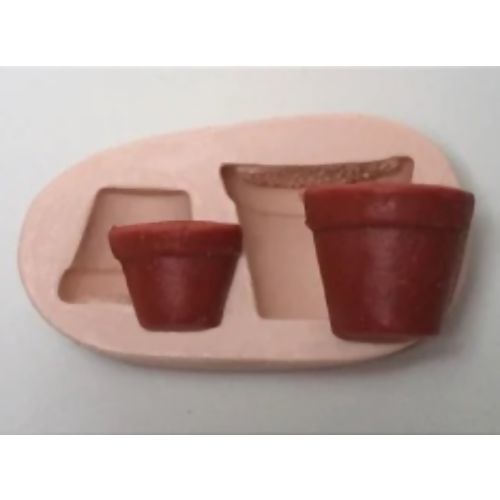 Molde de Silicone - Dois Vasos Ref. 089