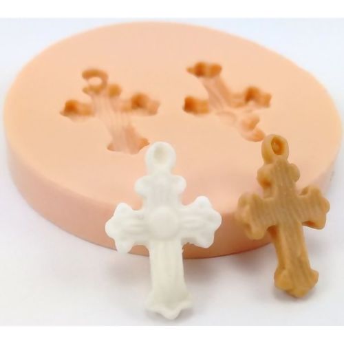 Molde de Silicone - 2 Crucifixos Mini Ref. 063