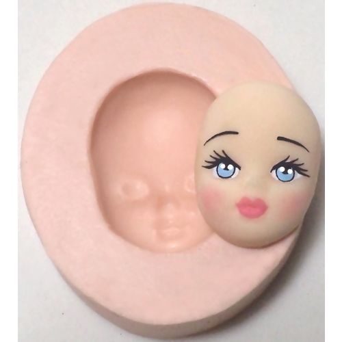Molde de Silicone - Rosto de Dama Pequeno Ref. 068