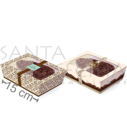 Caixa para Ovo de Colher 250gr 6 unid - 13003332 Compose Chocolate Marfim