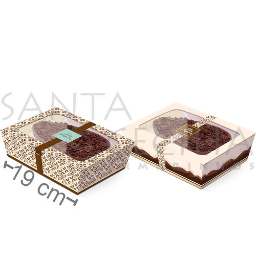 Caixa para Ovo de Colher 500gr 6 unid - 13003334 Compose Chocolate Marfim