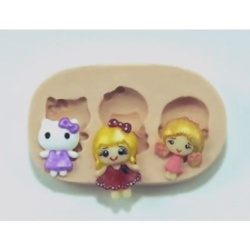 Molde de Silicone - Hello/Meninas Ref. 134