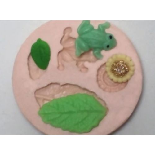 Molde de Silicone - Kit Rã com Folhas Ref. 215