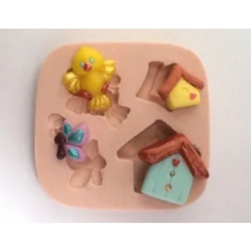 Molde de Silicone - Casas de Pássaro Ref. 225