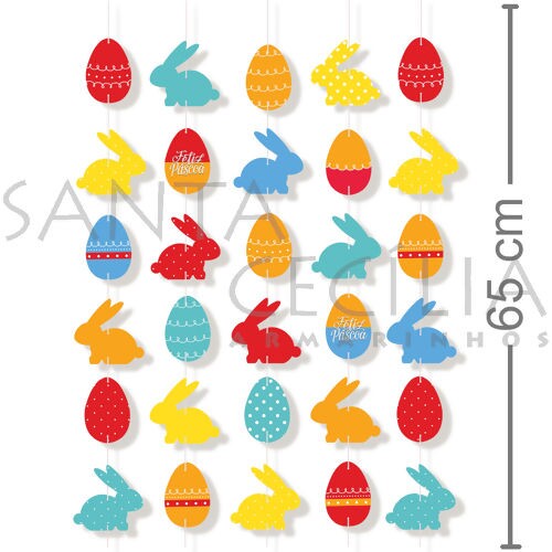 Cortina Decorativa de Páscoa - Energia Ref. 23011715