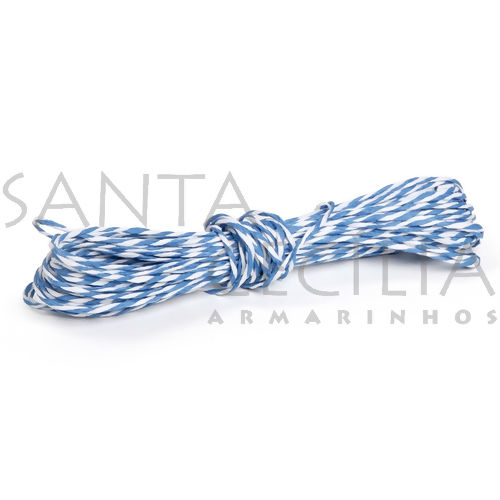 Fio de Papel Torcido 5m 29001198 - Azul Royal e Branco