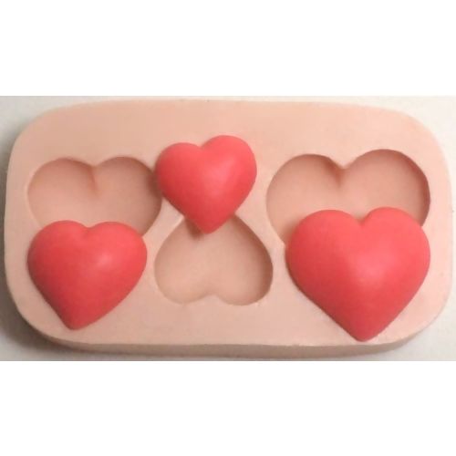 Molde de Silicone - 3 Corações Ref. 388