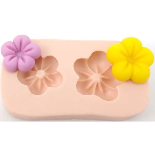 Molde de Silicone - 2 Flores com Marcação Ref. 424