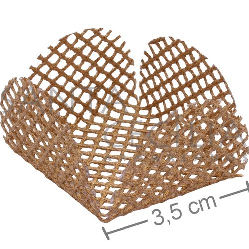 Forminha para Doces Tela Escócia 4 Pétalas Ouro - 50un
