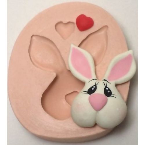 Molde de Silicone - Cara de Coelho 1 Ref. 661
