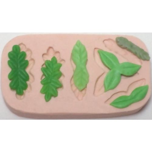 Molde de Silicone - Kit Folhinhas Ref. 679