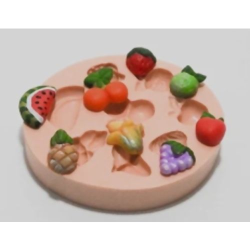 Molde de Silicone - Kit 8 Frutas Mini Ref. 684