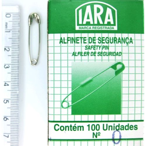 Alfinete de Segurança Iara Nº 0  - Caixa com 100 un.