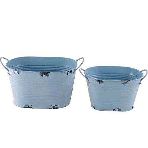 Kit Vasos em Metal FH140291 2 Peças