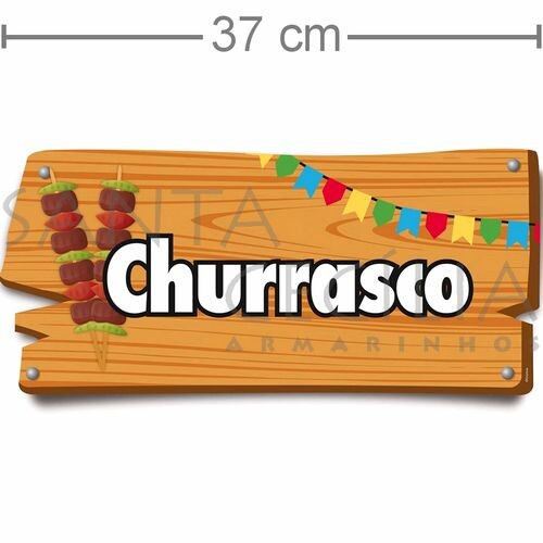Placa de Sinalização Junina - Churrasco 23010930