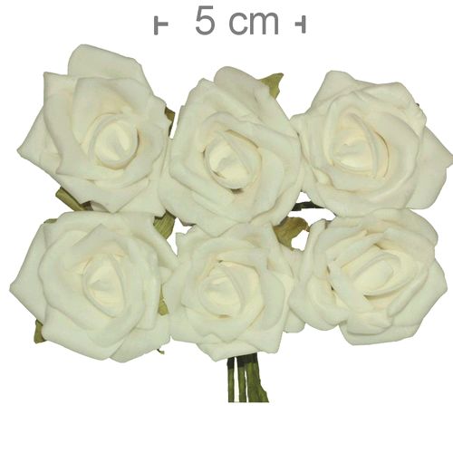 Rosa EVA  M Ref. 0002 - 6 unid - Marfim