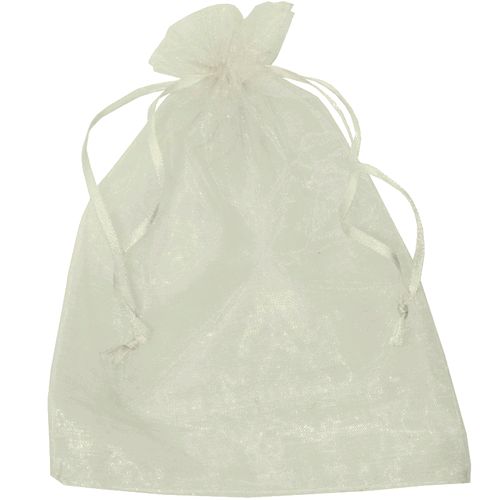 Saquinho em Organza 15 x 22,5 cm - 10 unid. Creme