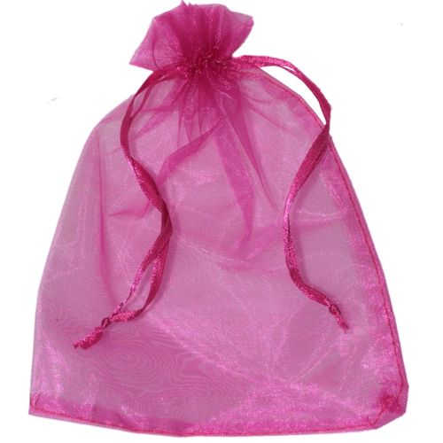 Saquinho em Organza 13 x 18 cm - 10 unid. Pink