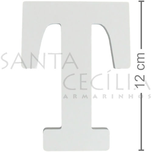 Letra MDF Branca 12 cm - T