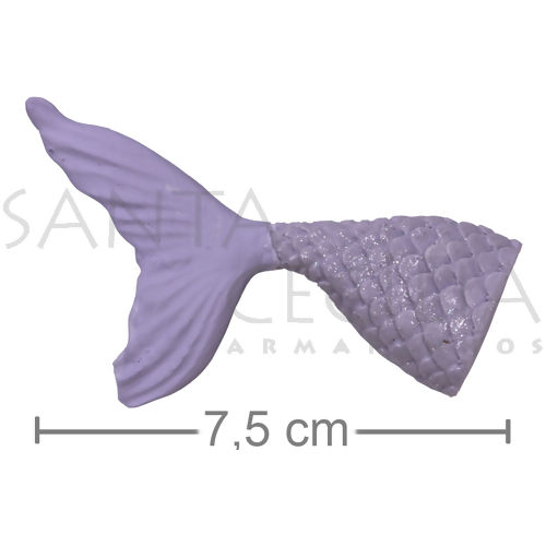 Apliques em Biscuit - Sereia G Lilas - 2 unid.