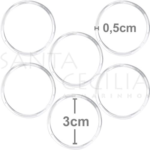 Argola de Acrílico 30 - 72 unidades 