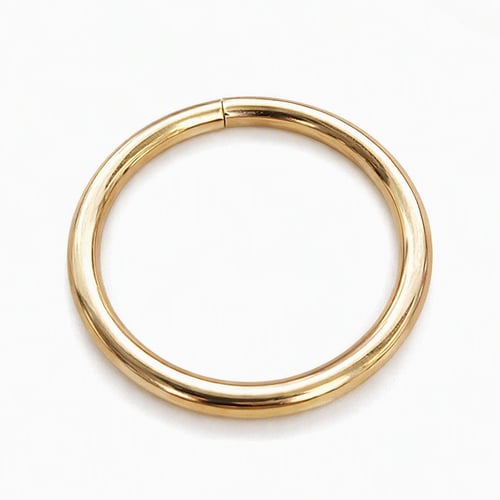 Argola de Ferro 3,8 cm x 4,5 mm 10 unid. Dourado