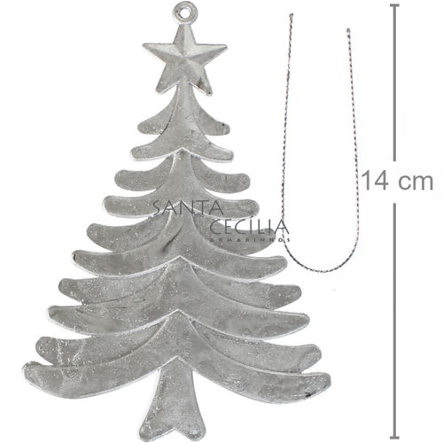 Enfeite de Natal - Árvore de Natal Prata Armarinhos Santa Cecília