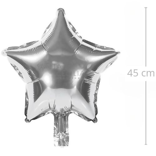 Balão Metal Estrela 45 cm Prata Ref. Q00204