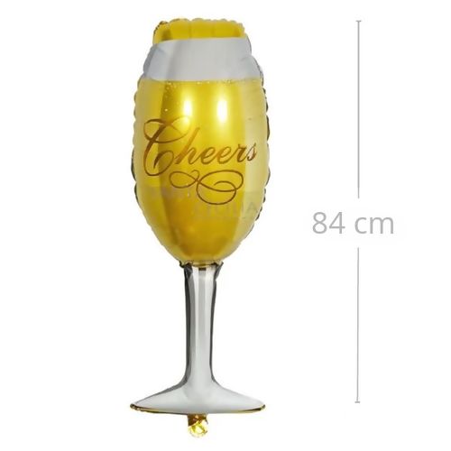 Balão Metalizado Taça Champagne Ref. QD011