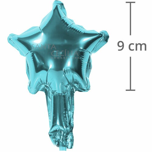 Balão Metal Estrela 9x9cm Azul REF 50005