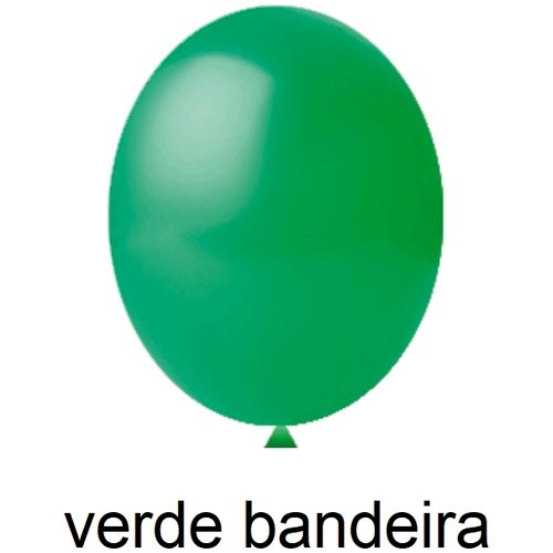 Balão Happy Day 9 Liso 50 unid. - Verde Bandeira 