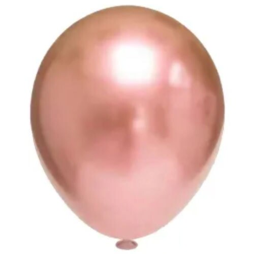 Balão Happy Day 5 Liso 25 unid. - Alumínio Rose Gold