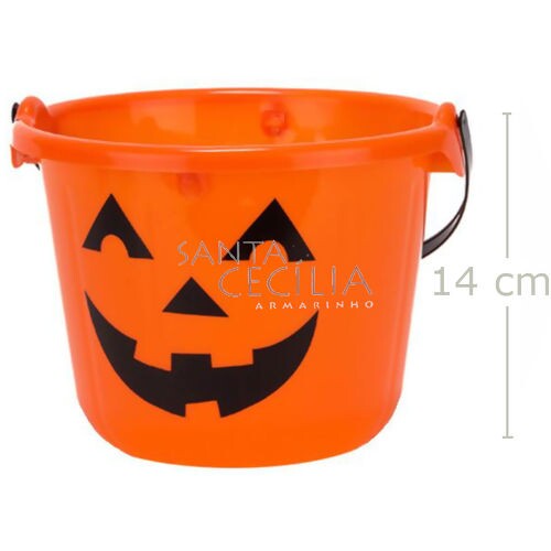 Lembrancinha Balde Abóbora Ref. Q21139 Halloween