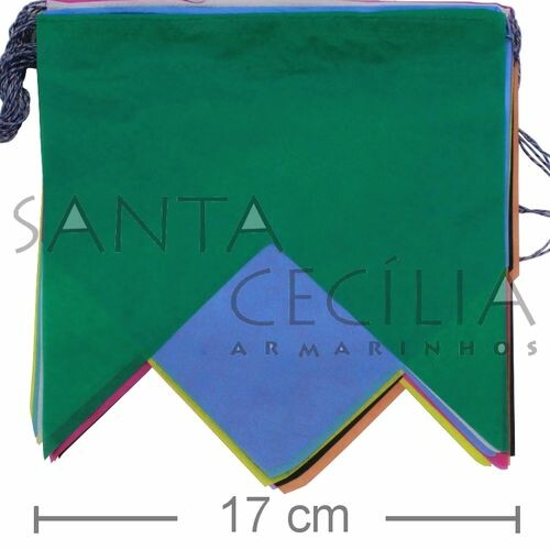 Bandeirinhas Coloridas para Festa Junina - Papel de Seda - 10 metros
