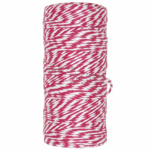 Barbante Listrado 1,5mm B3B4 - rolo com 100m - Pink