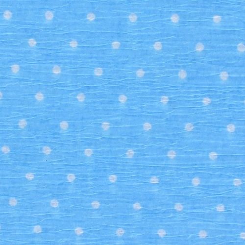 Papel Crepom para Bem-Casado 15x15 cm 40 un Azul c/ Bolinha Branca
