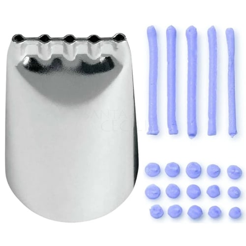 Bico de Confeitar Inox Wilton Pequeno - Abertura Múltiplas 134