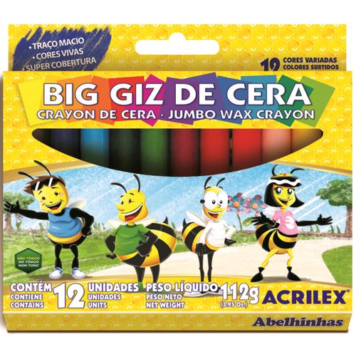 Big Giz de Cera Acrilex 12 Cores