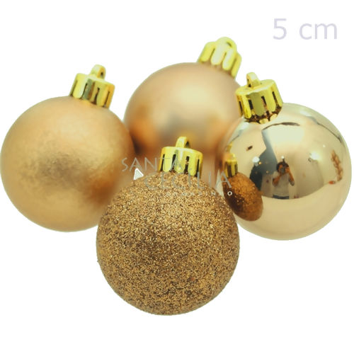 Bolas para árvore de Natal 5 cm - 16 unid. - Ref. NTB5202- Diversas Cores