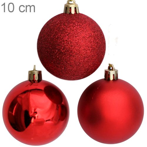 Bolas para árvore de Natal 10 cm - pacote com 3 un.