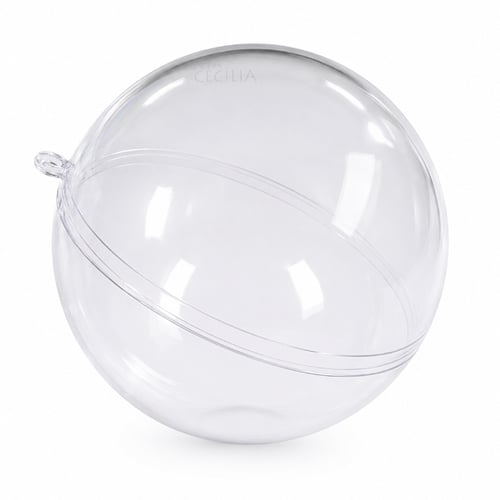 Bola de Acrílico 10cm Transparente 10 unid.