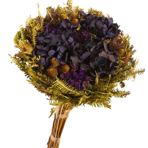 Buquê de Flores Secas - Hortênsia Cor:Roxo