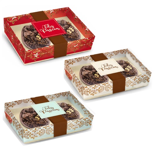 Caixa Para Ovo de Colher 50g 6 unid. - Ref. 13003361 Chocolate Sortido