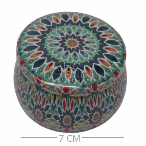 Caixa de Metal Ref. 6967 Mandala Colorida