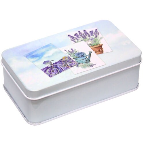 Caixa de Metal Retangular Ref. 03245-62 - Azul