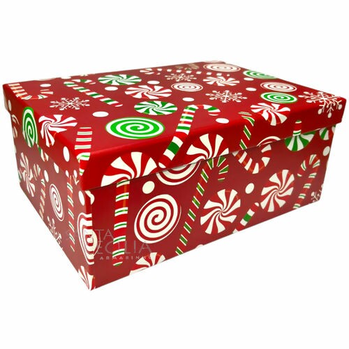 Caixa de Presente 10 unid. - Ref. 7486 Vermelha Pirulitos