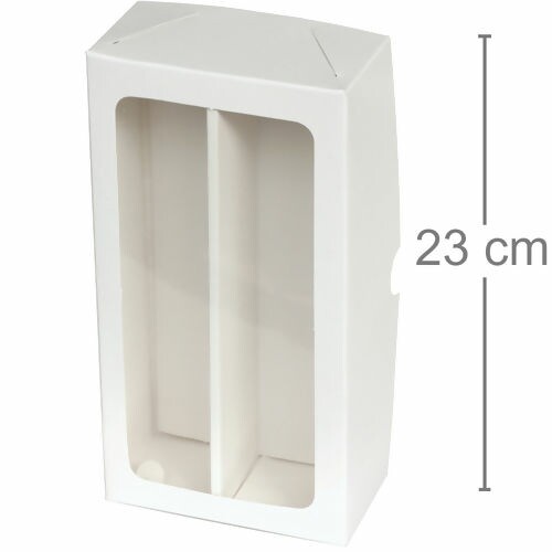 Caixa 23x12x6cm com Visor - 10 unidades - K64 Branca