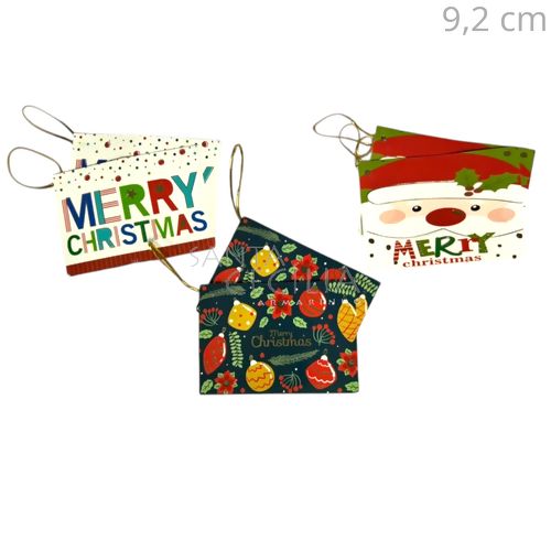 Cartão de Natal com Designs Variados 12 unid. Ref.8390